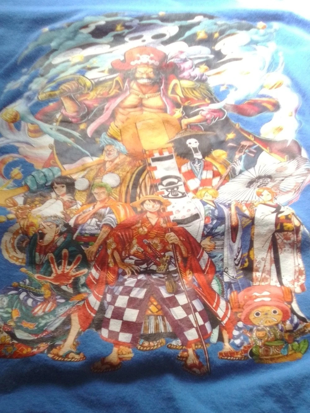 One Piece Anime Graphic Tee in Blue